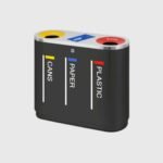 3 in 1 Recycle Bin Black